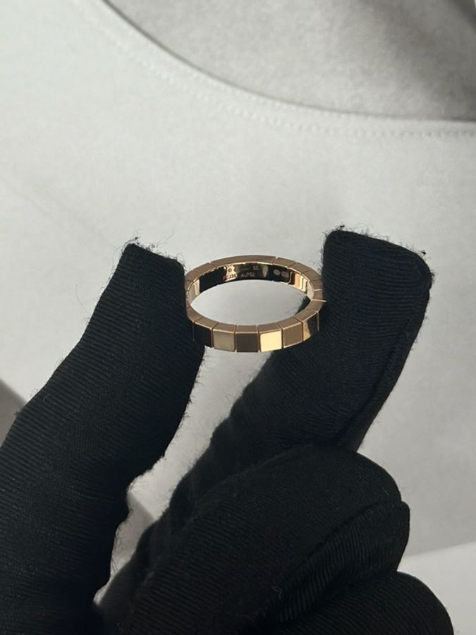 未使用Cartier 卡地亞 玫瑰金竹節戒指 尺碼55號 配盒-4