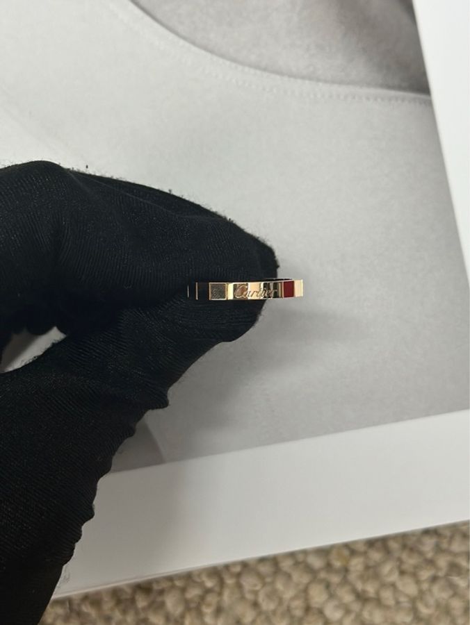 未使用Cartier 卡地亞 玫瑰金竹節戒指 尺碼55號 配盒-5
