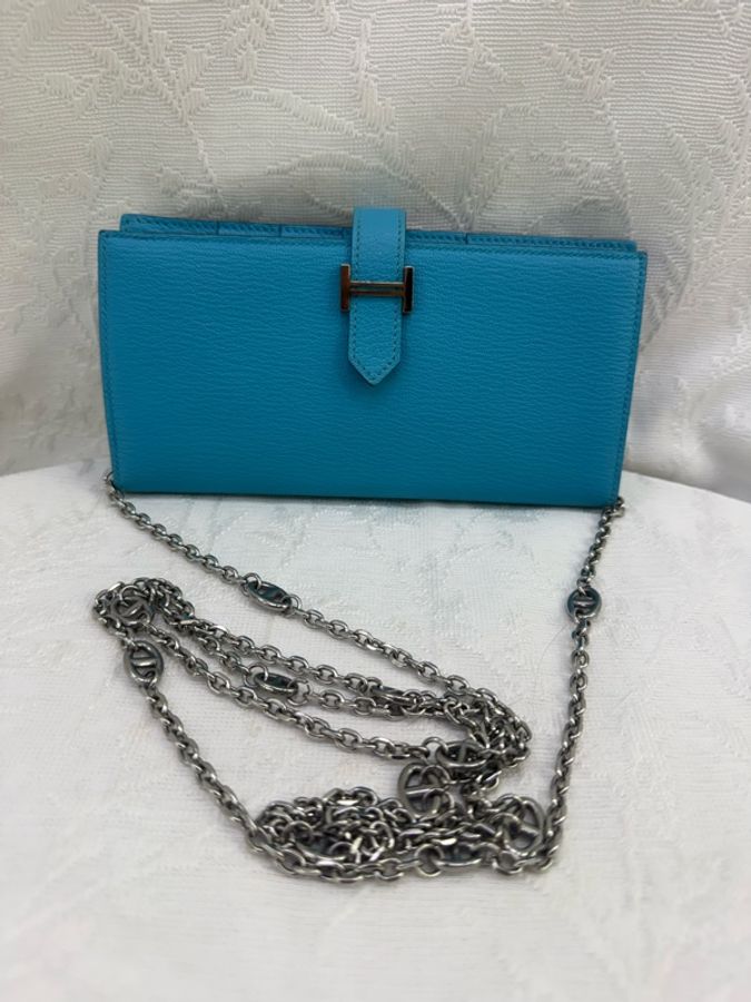 Hermes Bearn Long Wallet with Chain-24