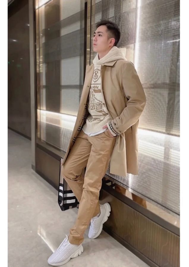 BURBERRY 巴寶莉 白色銜縫全皮系帶休閒鞋 尺碼 41有其它碼配塵袋-5