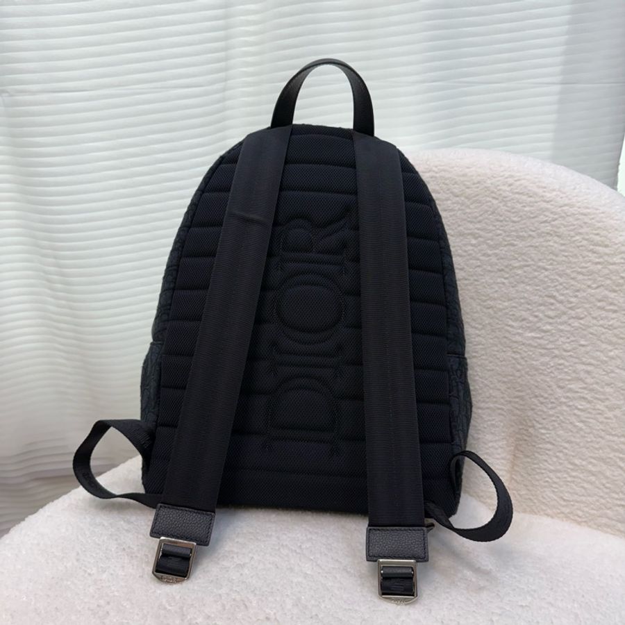 Dior 黑色oblique 緹花布Rider 後背包-10