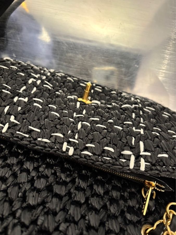 Chanel 23S CF25 拉菲草編織 |Classic Trend CT精品|台北東區實體-8