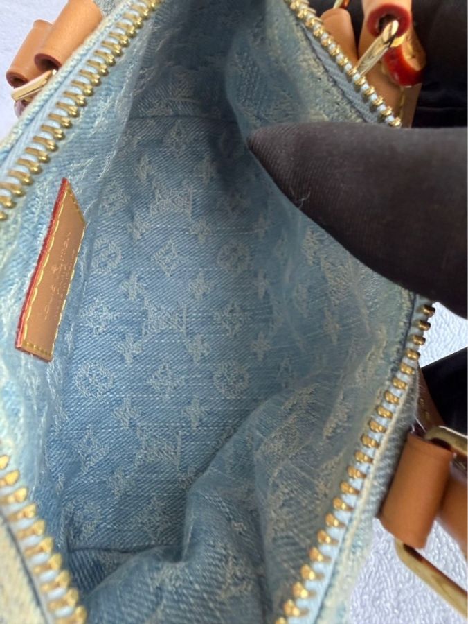 路易威登 Louis Vuitton Speedy Nano 丹寧牛仔包手提單肩包，超有鬆弛感的精緻小包，尺寸 16x10x7.5 cm-10