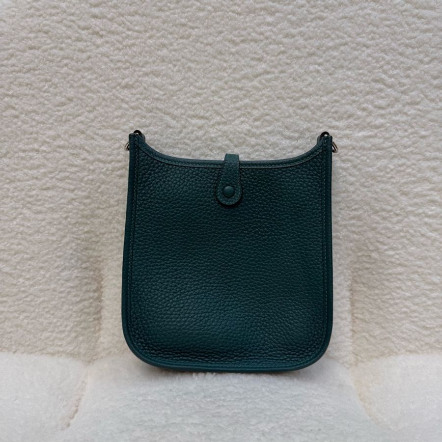 Hermes 雙色暈眩綠U4 拼桑給巴爾藍mini Evelyne-10