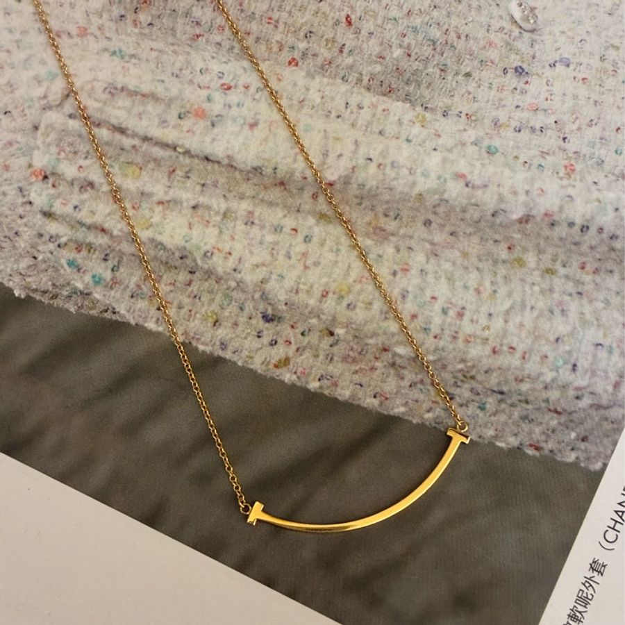 Tiffany 18k微笑項鍊-0
