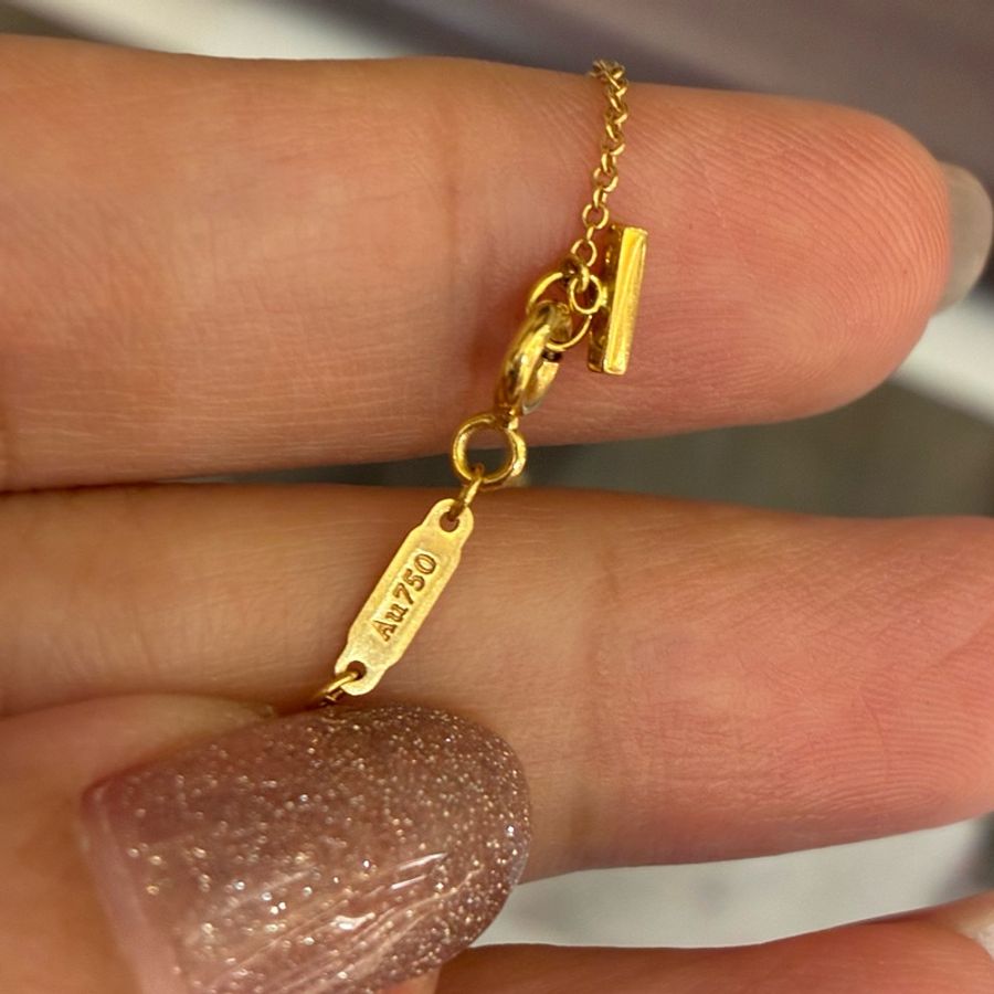 Tiffany 18k微笑項鍊-18