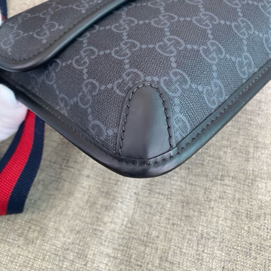 GUCCI古馳黑老花胸包腰包039黑標 尺寸23*16左右 男女同款-2