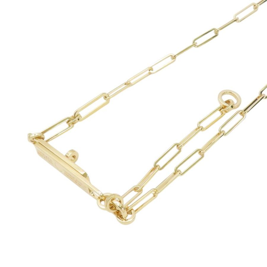 HERMES 愛馬仕 18K黃金 鑽石 Kelly Chaine Lariat 項鍊-2
