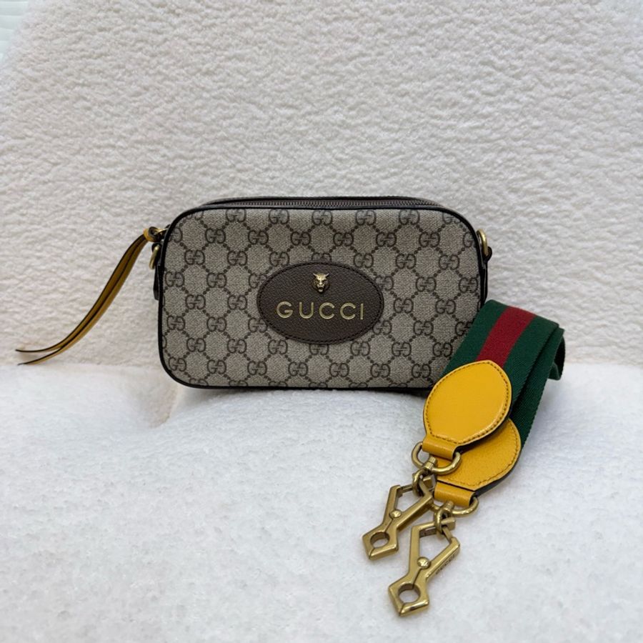 Gucci 原花GG supreme Messenger 虎頭包-7