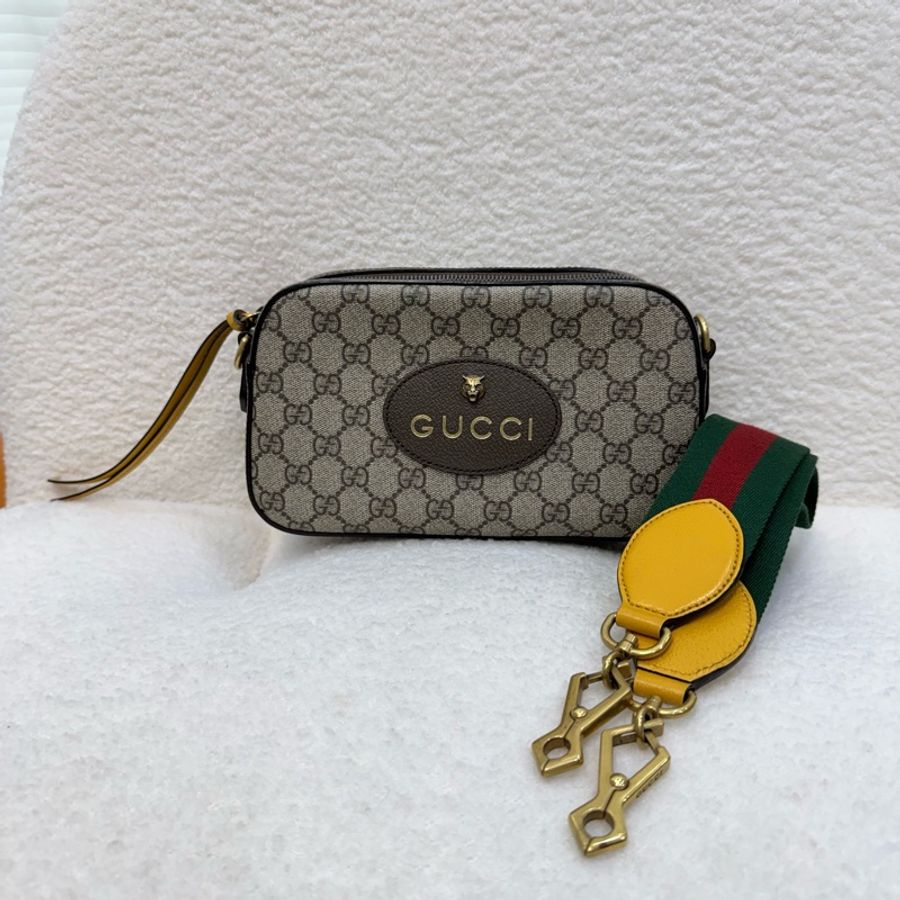 Gucci 原花GG supreme Messenger 虎頭包-20