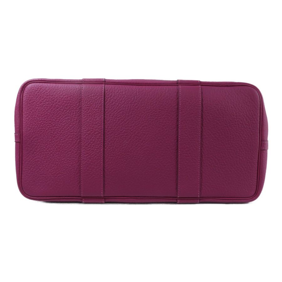HERMES Country皮革Garden Party PM手挽袋Rose Pourpre-3
