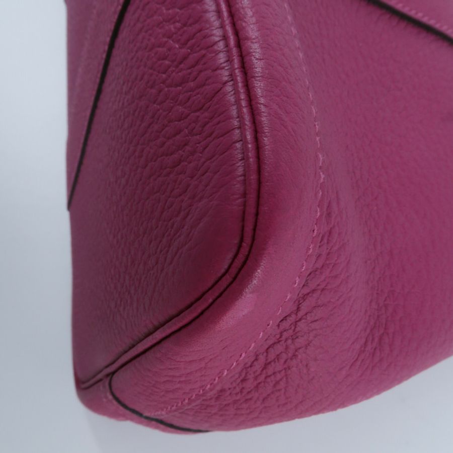 HERMES Country皮革Garden Party PM手挽袋Rose Pourpre-9