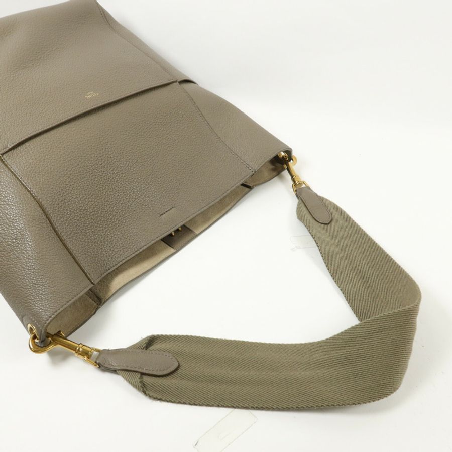 CELINE 牛皮皮革Sangle Bucket Large手挽袋-9