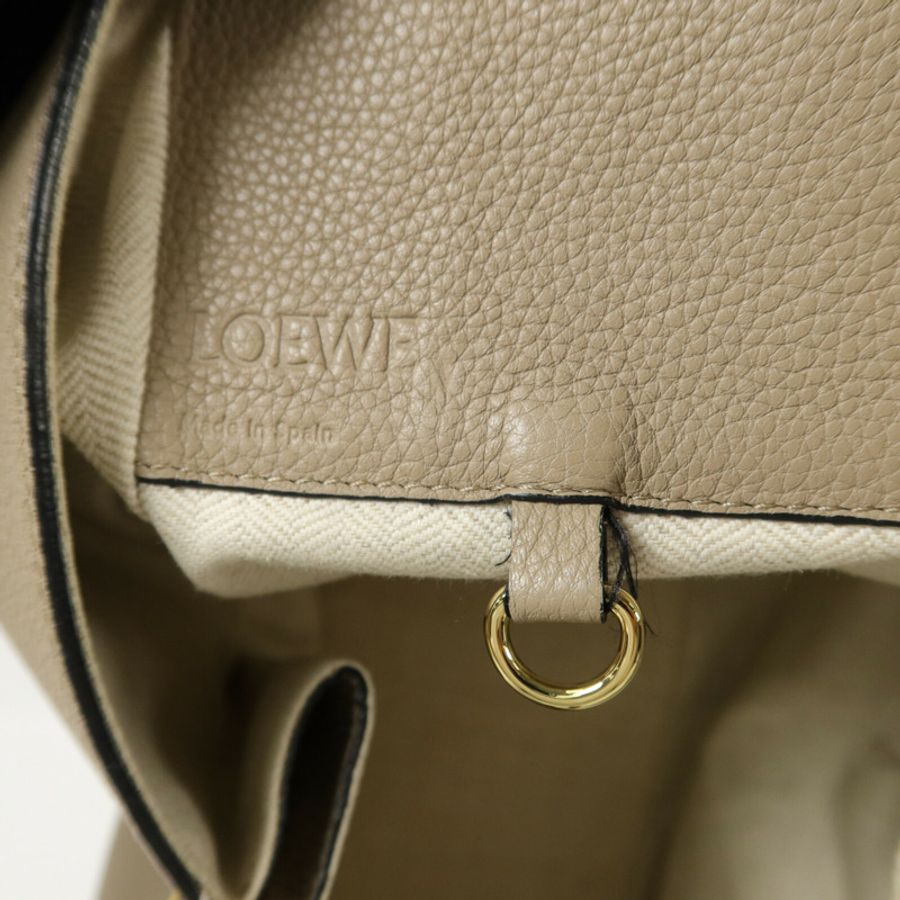 LOEWE 牛皮皮革Hammock Medium手挽肩背兩用袋-9