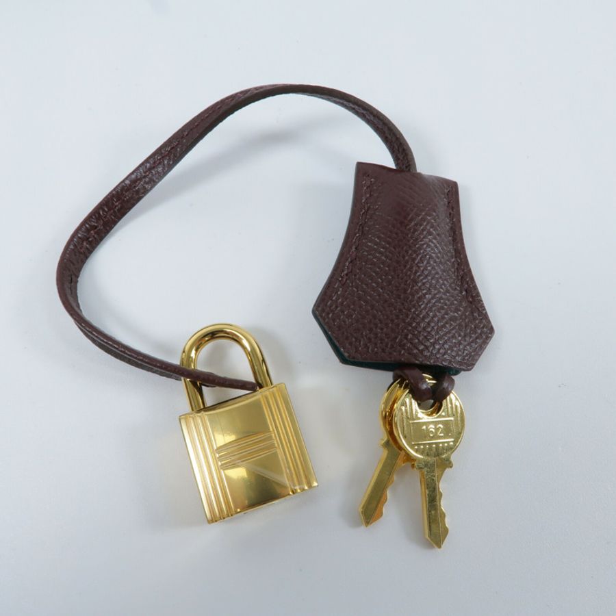 HERMES Epsom皮革Kelly 28 SPO手挽肩背兩用袋Malachite/Rouge Sell-9