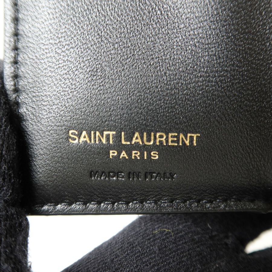 SAINT LAURENT 牛皮皮革Cassandre Matelasse Origami Tiny Wallet錢包-9