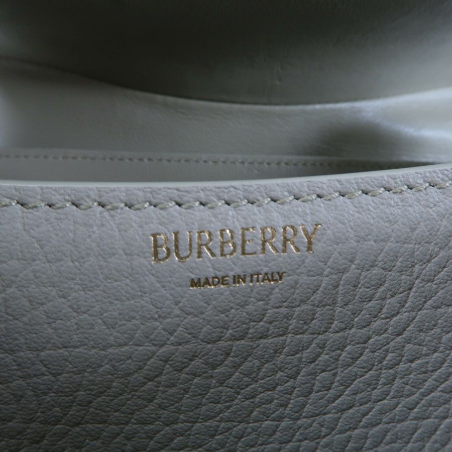 BURBERRY 帆布/牛皮皮革Rocking Horse Bag Medium肩背袋-5