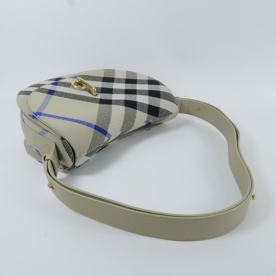 BURBERRY 帆布/牛皮皮革Rocking Horse Bag Medium肩背袋-8