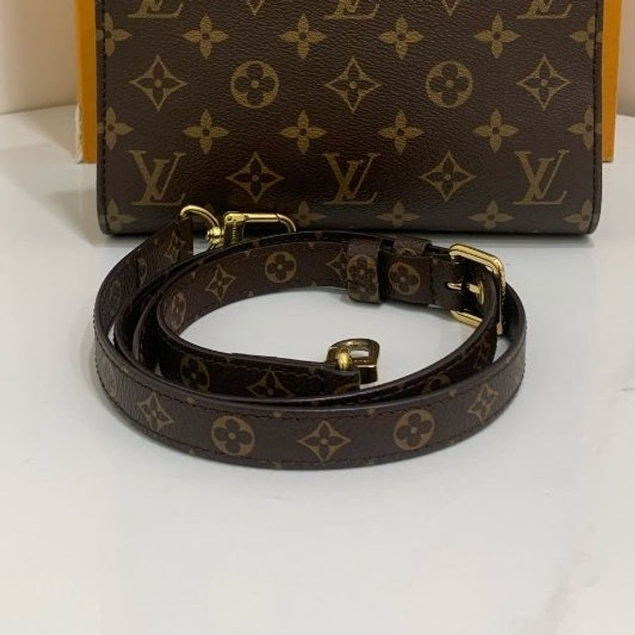 芯片款 路易威登/Louis Vuitton Sac Plat小號琴譜手袋 托特手提包-9