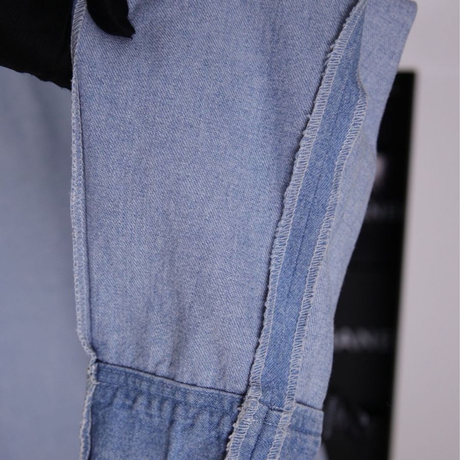 Balenciaga背后Logo字母蓝色丹宁衬衫外套-42