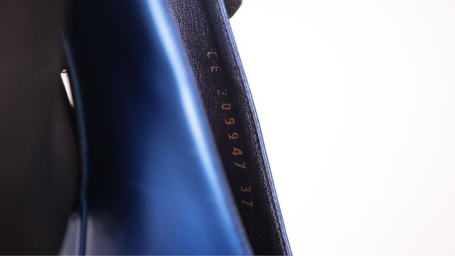 YSL Trib Too宝蓝色亮面高跟鞋-22