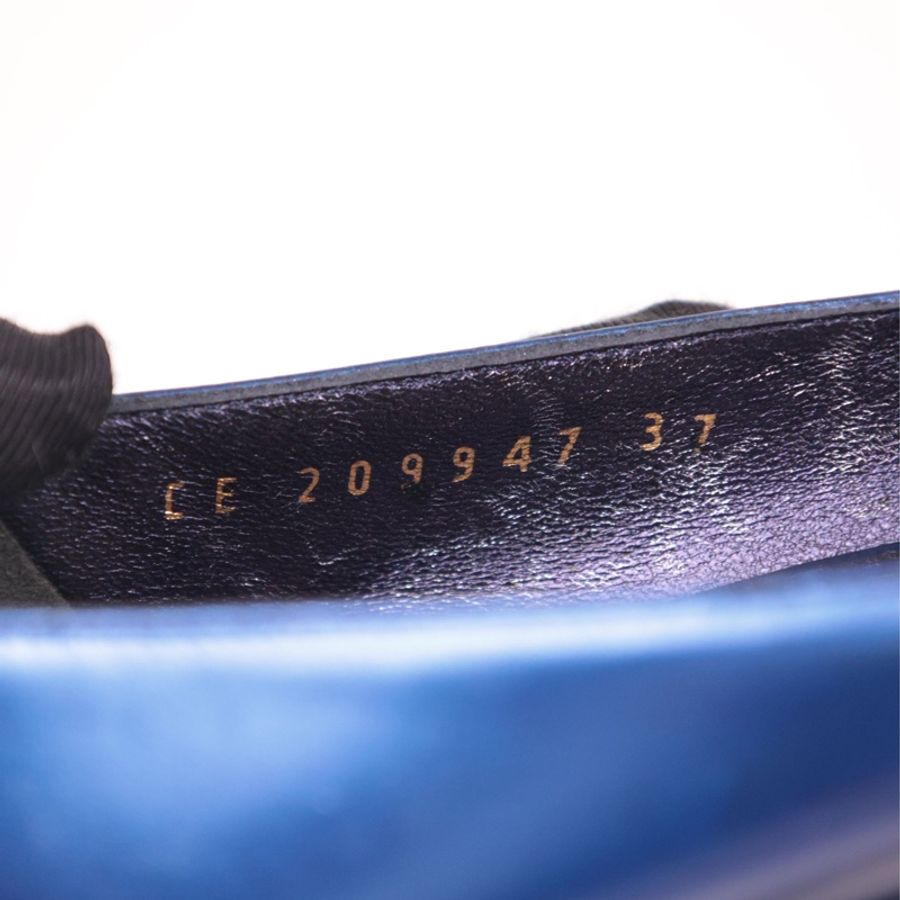 YSL Trib Too宝蓝色亮面高跟鞋-23