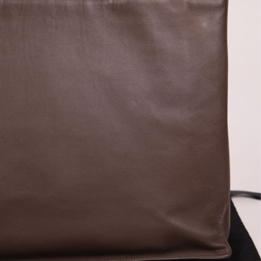 Chanel 3开large shopping bag棕金购物袋tote包单肩包-10