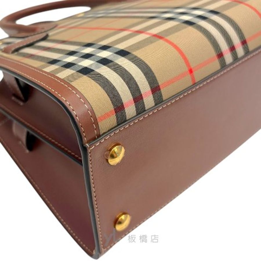 Y2065-BURBERRY Check Title格紋手提斜背包80252671-6