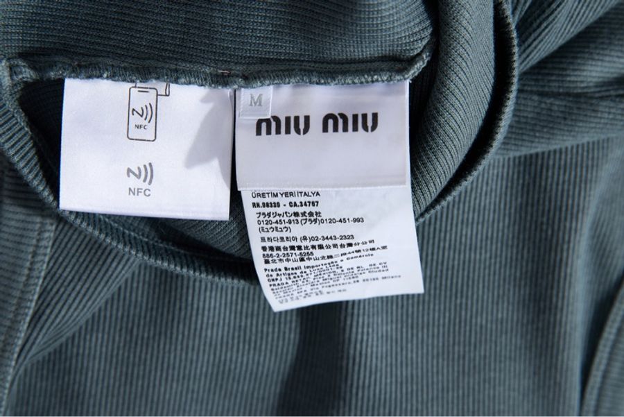Miu Miu灰綠水鑽短款背心-8