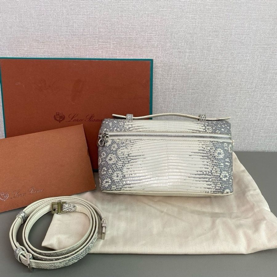 Loro Piana/LP 諾悠翩雅 L19 喜馬拉雅 蜥蜴皮飯盒包 銀扣 -6