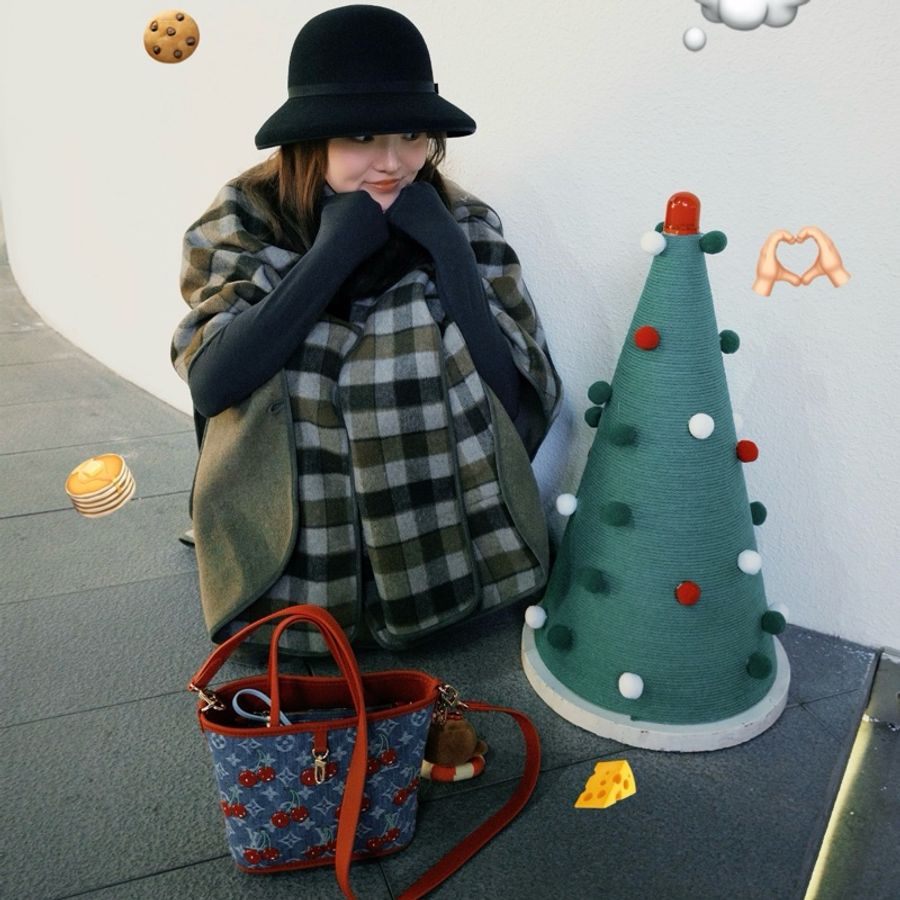 🍒 路易威登 LV 村上隆櫻桃限定 Neverfull BB 牛仔藍拼紅色托特包子母包手提包斜挎包單肩包 芯片款-9