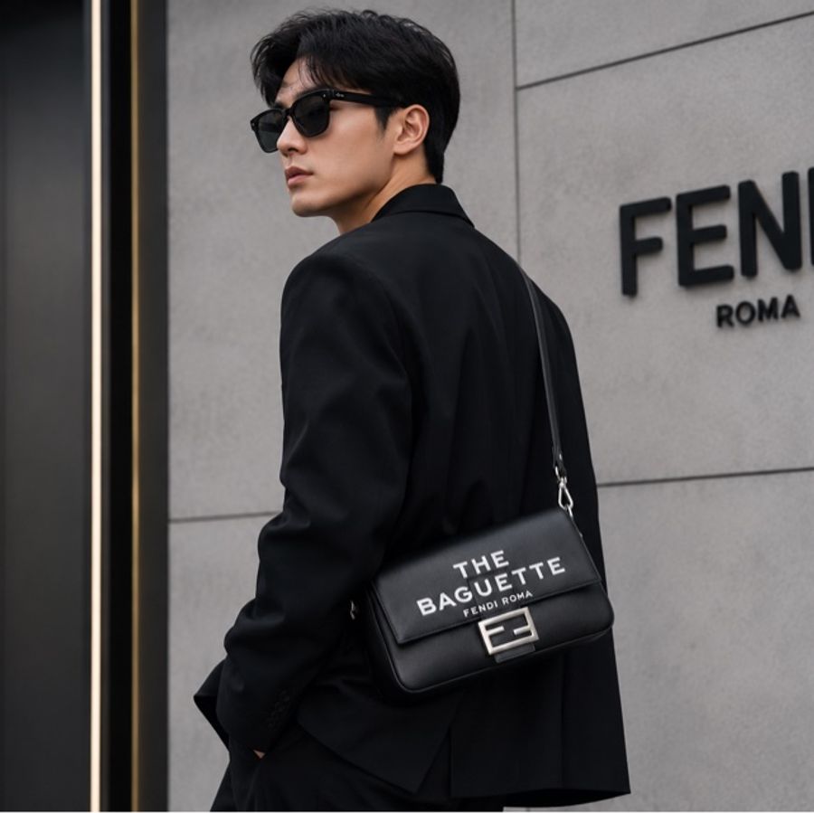 FENDI × Marc Jacobs 25週年聯名 Baguette|黑色小牛皮|收藏級|完整配件-0