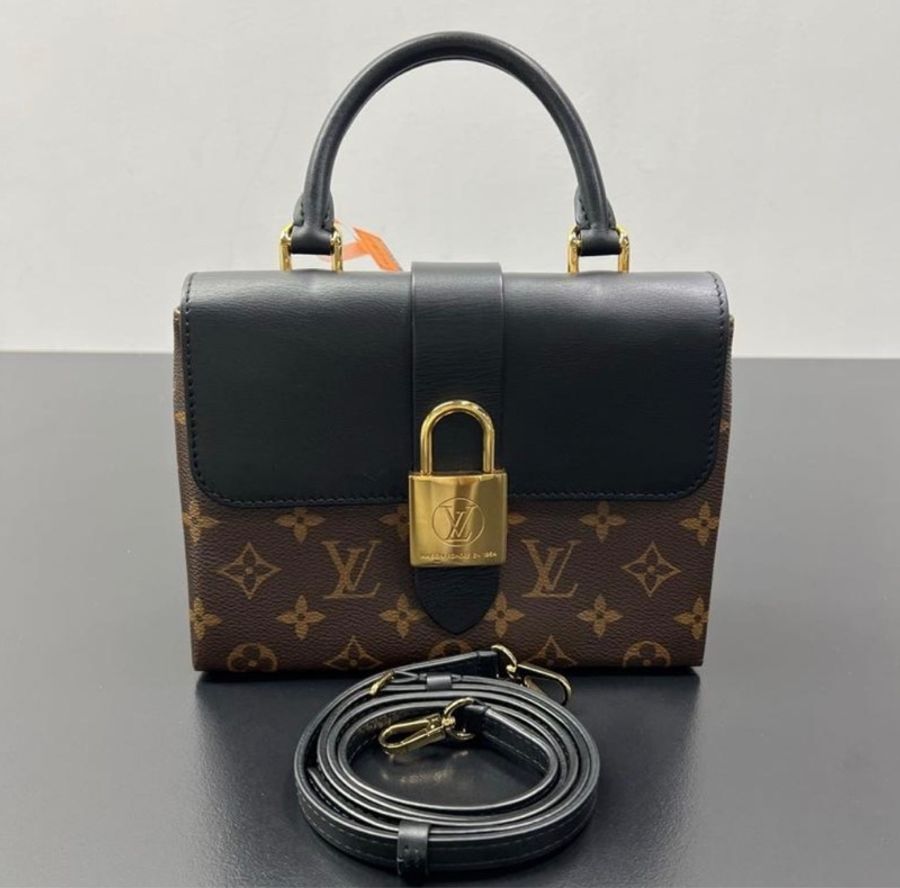 Lv 黑色老化鎖頭包 lock bb 20*16-0