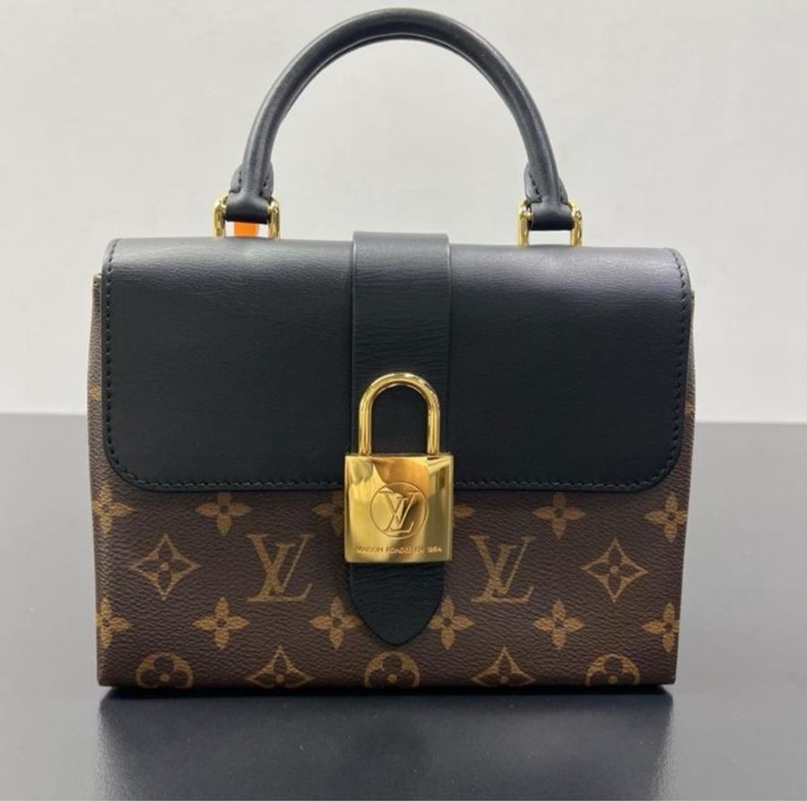 Lv 黑色老化鎖頭包 lock bb 20*16-1