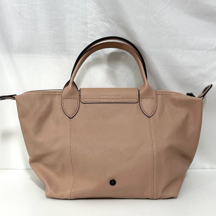 LONGCHAMP LE PLIAGE CUIR羊皮手提包 (淡粉色)(附背帶)斜背包 水餃包1515-757-1