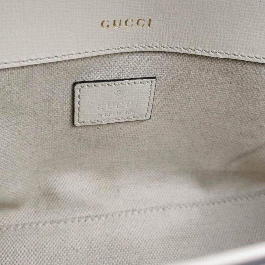 Gucci 1955牛皮純色馬銜扣單肩包-7