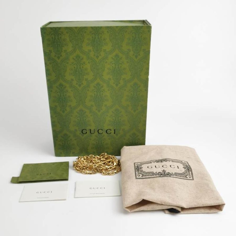 Gucci 1955牛皮純色馬銜扣單肩包-8