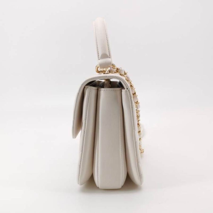 Chanel Trendy CC中羊皮純色菱格絎縫金屬板斜挎包單肩包-2