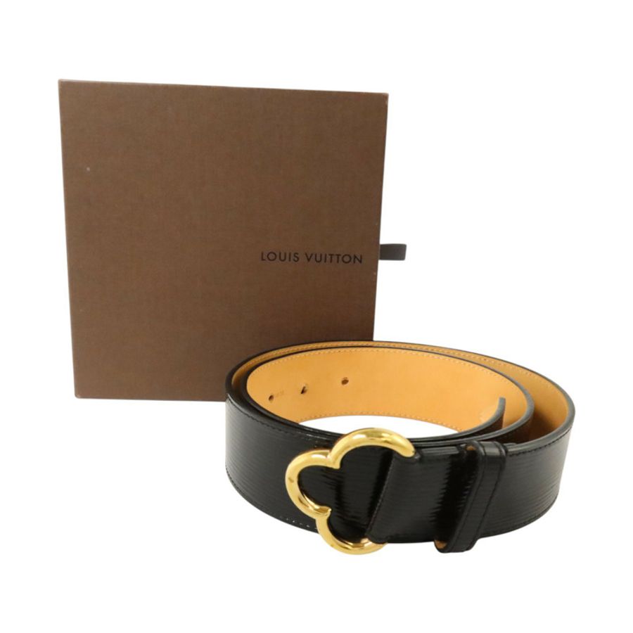 LOUIS VUITTON Epi Fleur Belt 85cm金扣皮帶-6