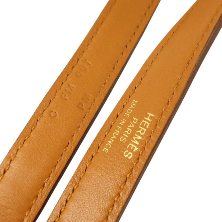HERMES Swift皮革Mini Dog Carres Strap金扣肩帶Gold-4