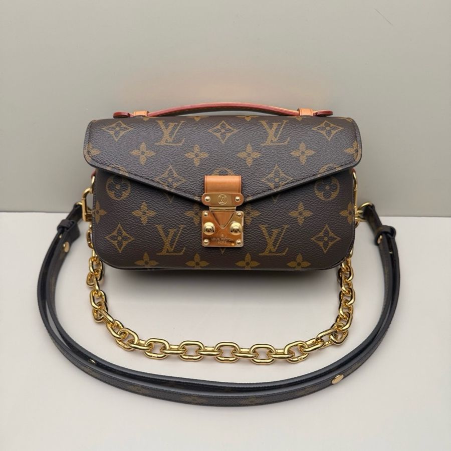 路易威登 LV Pochette 棕色老花郵差包單肩包斜挎包 芯片款-0
