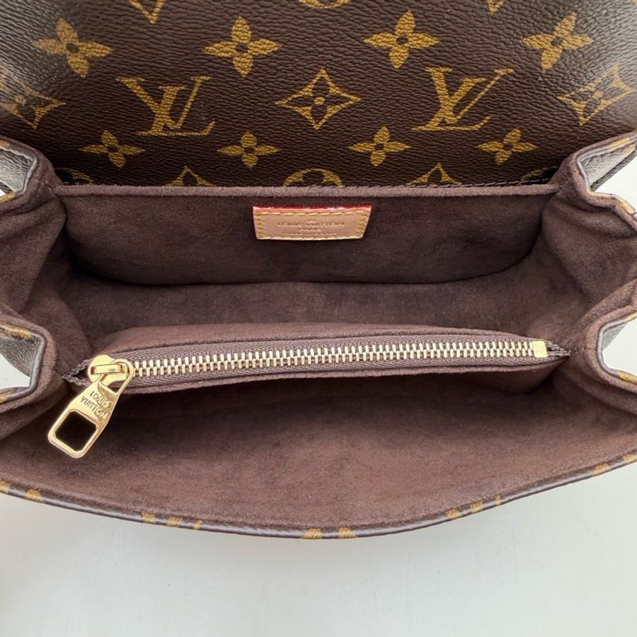 路易威登 LV Pochette 棕色老花郵差包單肩包斜挎包 芯片款-7