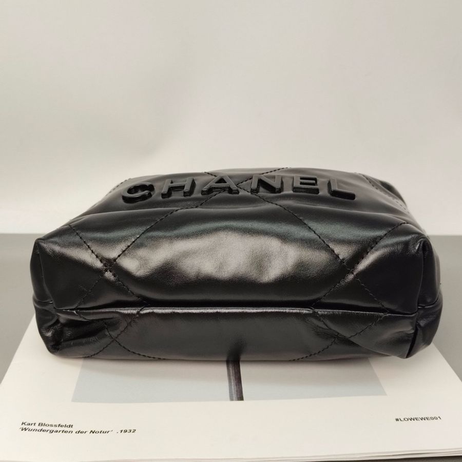 CHANEL香奈兒 22bag so black mini號手提包單肩包斜挎包-4