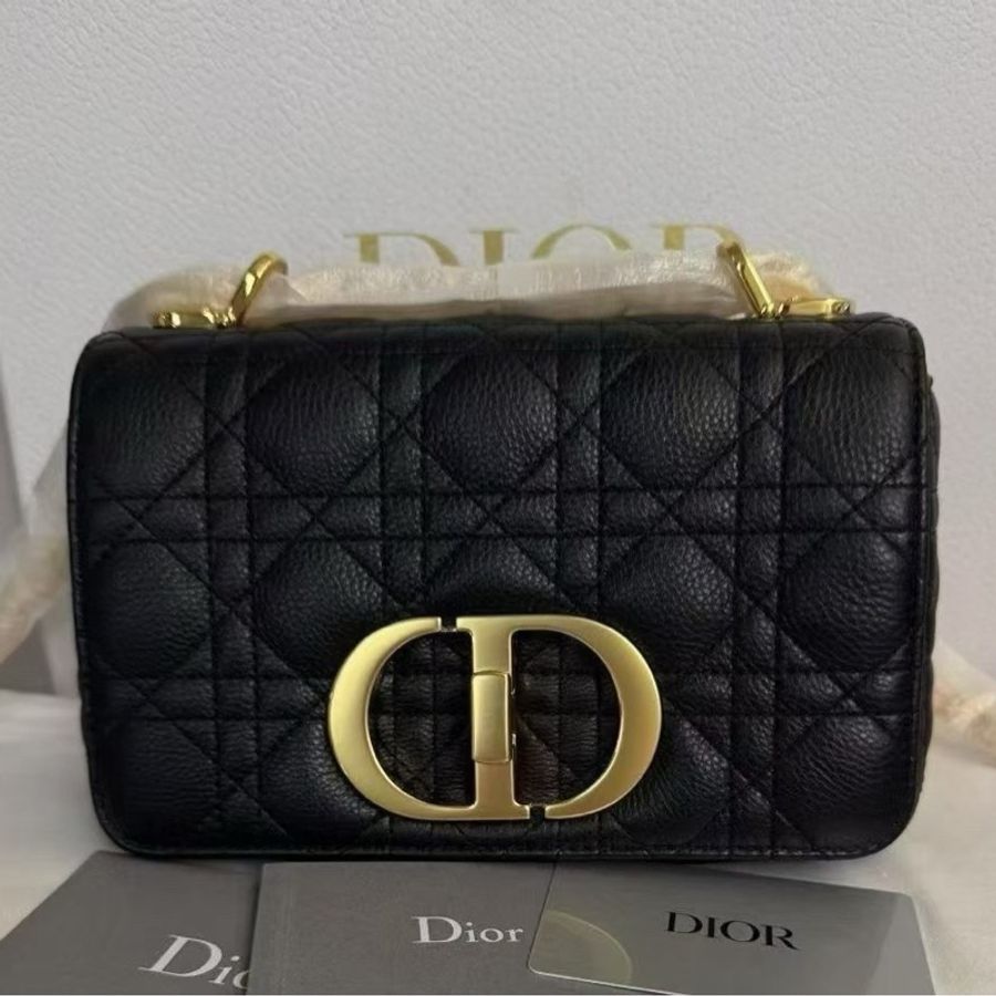 99新dior/迪奧 caro系列黑金CD扣鏈條包 單肩斜挎包 尺寸20.14 有塵袋 卡-0