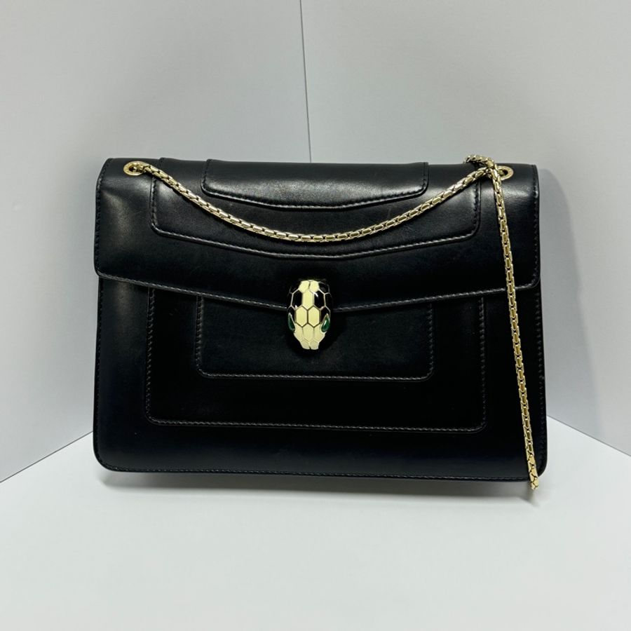 BVLGARI 寶格麗 經典蛇頭 “雙鏈多背法” 肩背包-9