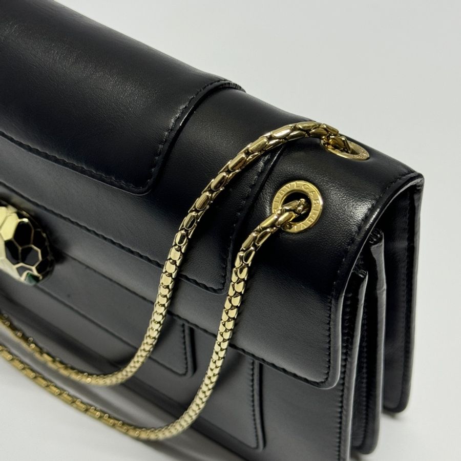 BVLGARI 寶格麗 經典蛇頭 “雙鏈多背法” 肩背包-18