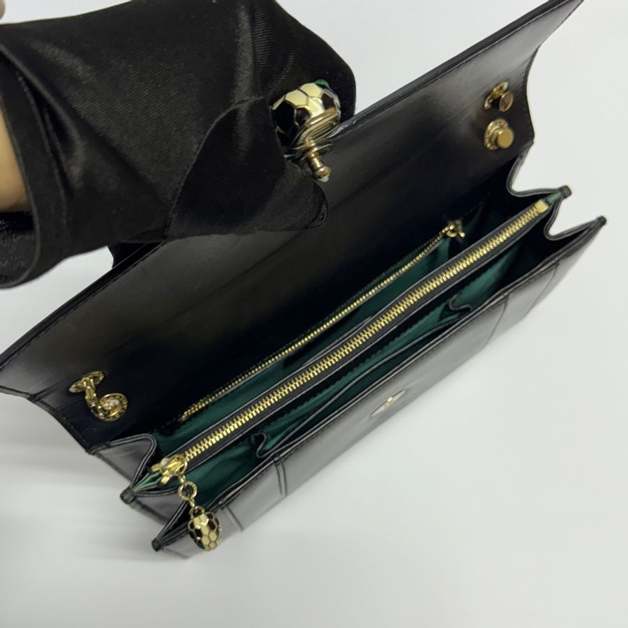 BVLGARI 寶格麗 經典蛇頭 “雙鏈多背法” 肩背包-22