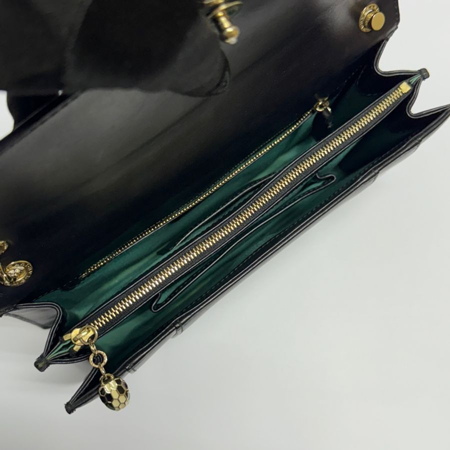 BVLGARI 寶格麗 經典蛇頭 “雙鏈多背法” 肩背包-23