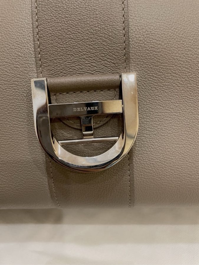 98新 德爾沃 delvaux brilliant 中號 錫器灰拼大象灰 配件塵袋小鏡子 尺寸:29x22x15cm-12
