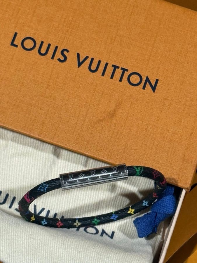 Louis Vuitton • 村上隆聯名黑三彩手環 全配🈶盒-2